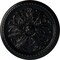 Ekena Millwork Swindon Ceiling Medallion (Fits Canopies up to 2 7/8"), Hand-Painted Jet Black, 16 7/8"OD x 1 1/2"P CM16SWBLF - alternate 1